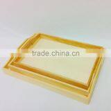Handmade Antique Nested Tray 3 Pcs Set Natural Wooden Tray Plate Pine thumbnail-3