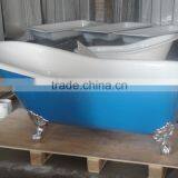 Small Freestanding Roll Top Bath Tub Cast Iron in 1380mm thumbnail-3