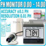 Digital pH Meter Tester 0.00-14.00 Hydroponics Aquarium ATC pH Monitor