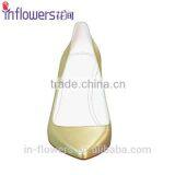 Golden Color Patent Leather Wholesale High Heel Shoes for Eleglant Ladies thumbnail-4