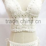 New Design Crochet Halter Top Bikini,Flower Bikini Swimwear