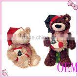 Bear Christmas Animal Toy Plush, Plush Christmas Bear Toy Stuffed Animal thumbnail-1
