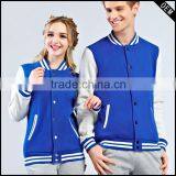 Newest Style Men and Women Pure Color Sweethearts Outfit Baseball Uniform Cardigan Add Wool Fleece Jacket thumbnail-1