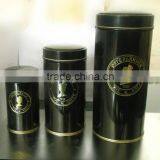 Exquisite Cylinder Metal Coffee Tin Can