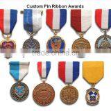 Various gold silver bronze pin medallion custom sport award metal medal of honor