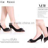 Office Lady Black Fabric Shoes Steel Toe Low Heel Pumps Shoes for 2016 thumbnail-4