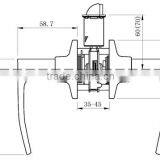 North America Style Residential Brass Grade 3 Door Grip Handle Lockset Tubular Lever Lock thumbnail-6
