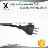 SEV Approval 10A 250V H05VV-F 3*0.75 AC Power Cord