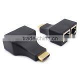 30 Meters Distance HDMI Extender Over Two Cat5/5e/6 Cable no Need Power thumbnail-2