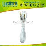 Lucktech 3.5mm Male to Male 3 Feet Flat Noodle Audio AUX Cable Adapter for Car/phone/galaxy Tap (White)