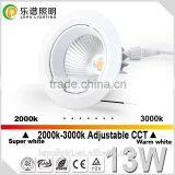 2015 Newest Design High CRI 99ra Tuv and Saa Passed Color Temperature Changed 2000k to 3000k Led Cob Downlight thumbnail-1