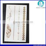 Fashionable Design Gold Metallic Tattoo Sticker for Body Art thumbnail-3
