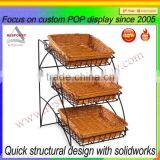 Supermarket Promotion Metal Wire Basket Fruit Vegetable Display Rack thumbnail-2