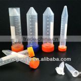 lab disposable centrifuge tube with cove and conical bottom
