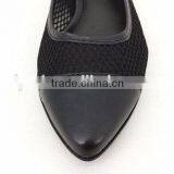 2016 High Quality Latest Women Ballet Shoes Mesh Material Pointed Pump Shoes thumbnail-4