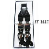 Men's Suspender Belt -Brand Suspender Quality Elastic&Real Leather-3 Clips Men Suspender thumbnail-1