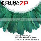 NO.1 Supplier CHINAZP Wholesale Selected Prime Quality Dyed Kelly Green Goose Satinettes Feathers Plumage Trim Fringe thumbnail-1