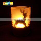 Wholesale Various Design Frosting Galss Candle Holder for Ceremony thumbnail-1