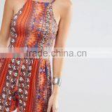 Adult Age Group Sleeveless Halter Printed Sexy Tight Backless Ladies Jumpsuit Fashion New Design thumbnail-5