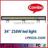 Offroad 34 Inch Led Light Bar 216w Led Work Lamp Spot Flood 72 for Pickup Jeep ATV Truck SUV