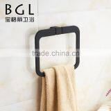 Simple Modern Euro Design Zinc Alloy Paint Black Square Bathroom Vanity Furniture Towel Ring