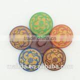 High Quality Fancy Colorful Figure Laser Engraved on Wood Shank Button thumbnail-4