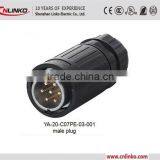 China Waterproof Electrical Male Plug Connector Industrial Female Socket and Plug Plastic Connector With Metal Automatic Cover thumbnail-3