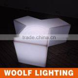 Three Seat Connection Curve Chair LED Lighting Long Bench thumbnail-1