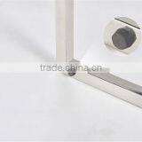 Newest Model Black Glass Console Table Set With Stainless Steel Base For Sale thumbnail-5