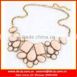 Geometric Shapes Pink Cluster Pearl Necklace thumbnail-1