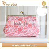 Popular Woven Pink Lace Lady Clutch Bag Dinner Party Handbag thumbnail-2