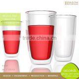 Reusable Double Wall Clear Borosilicate Glass Water Tea Coffee Cup thumbnail-4