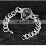 Casting Stainless Steel Accessories Man Steel Skull Bracelet thumbnail-6