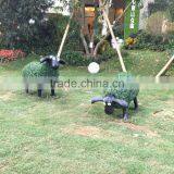 Fiberglass Goat Statue With Artificial Grass thumbnail-2
