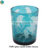 Blue Stained Glass Candle Holder thumbnail-4