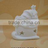 Hand Made Porcelain Christmas Figurine With LED Light for Decoration thumbnail-6