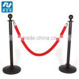 2 Pack Titanium Finish Crowd Control Stanchion Posts Red Velvet Rope thumbnail-6