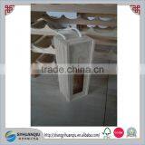 Unfinished Cheap Sliding Lid Pine Wood Single Wine Box thumbnail-1
