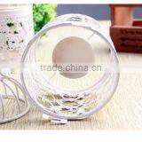 2016 Popular Metal Hollow Out Candle Holder White Metal Lantern Christmas Home Decoration Candlestick Hollow Candle Holders thumbnail-2