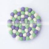 2017 Best Custom Felt Ball Coaster for Drink Tableware thumbnail-6