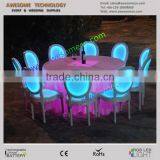 Hotel VIP Lounge Acrylic Padded Ghost Led Chair Wholesale