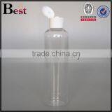 250ml Clear Cylindrical Shape Clear Plastic Bottle Empty Plastic Bottles for Sale With Flip Top Cap thumbnail-2