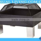 Square Steel Fire Pit HotSpot Firepit Outdoor Backyard Patio Fireplace thumbnail-1