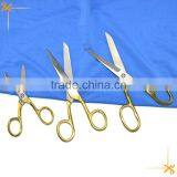 Full Stainless Steel Scissors With Gold-plating Handle thumbnail-2