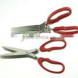 61049 New Design And High Quality Snipping Shearing Plastic Household Kitchen Stainless Steel 5 Blades Herb Scissors thumbnail-3