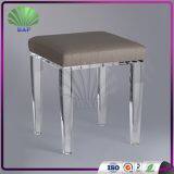 Plexiglass 4 Legs Stool Shop Mall Relax Stool Acrylic Dressing Room Cushion Square Stool thumbnail-1