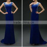 Women Elegant Sleeveless Beaded Floor-length Maxi Evening Party Dress thumbnail-6