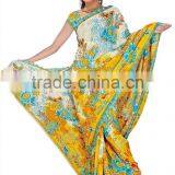 Designer Printed Saree With Blouse thumbnail-2
