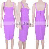 Yellow White Sky Blue 2015 New Fashion Knitted HL Knee Length Spaghetti Strap Package Hip Sexy Fashion Bodycon Dresses thumbnail-6