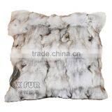 CX-D-45B Real Fur Decorative Cushion Cover Genuine Fox Fur Cushions thumbnail-2